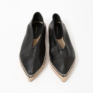 Old Celine Babouche Espadrille Mules / Witch Mules Size 36 Nappa Black